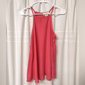 Pink Sheer Halter Top